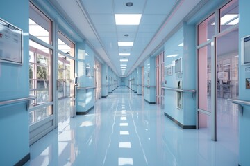  empty corridor on blur background