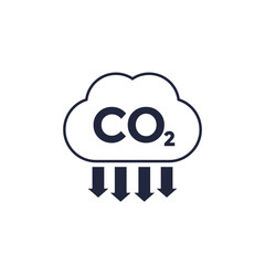 Poster - co2, carbon emission reduction icon