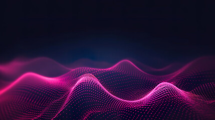 Poster - abstract background with glowing wave lines. Generative Ai