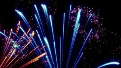 Wall Mural - Fireworks animation show.