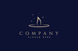 Candle logo with burning flame wick in simple illustration design