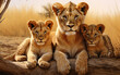 Família de leões 
