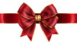 Red ribbon and bow with gold edges
