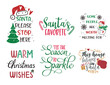 © Bossica - Set of Christmas quotes sayings and phrase typography handwriting bundle collection vector