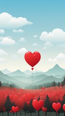 Wall Mural - Creative Manipulation of Background Wallaper for Valentines Day