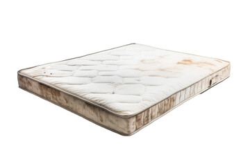 Sticker - A tattered white mattress on a white transparent background