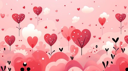 Wall Mural - Creative Manipulation of Background Wallaper for Valentines Day