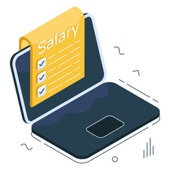 Trendy design icon of salary slip

