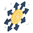 Modern design icon of money outflow 

