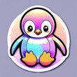Winter cartoon penguin stickers for Christmas invitations and cards and holiday social media emojis.