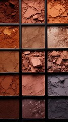 A close up of a palette of different colors.