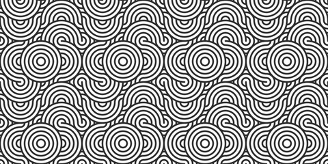 Poster - An optical pattern of circles and long lines that create a surround effect. Decorative swirl circles.