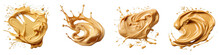Creamy Peanut Butter Splash Hyperrealistic Highly Detailed Isolated On Transparent Background Png File