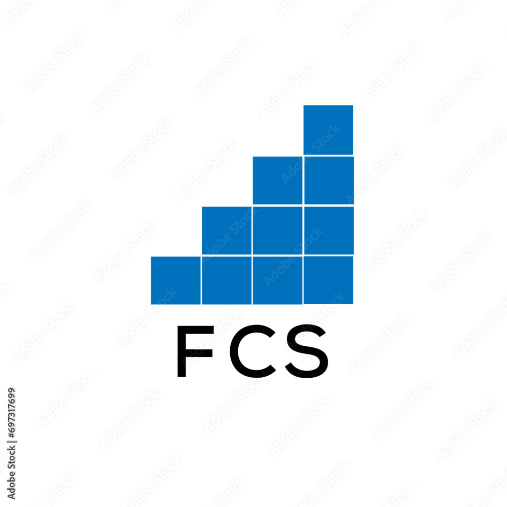 FCS Letter logo design template vector. FCS Business abstract ...