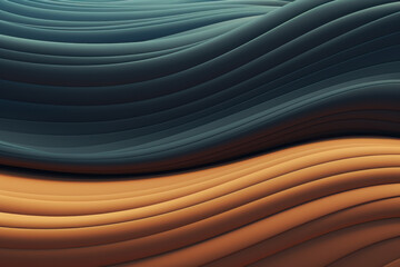 Wall Mural - teal and beige abstract wave, background or pattern, creative design template
