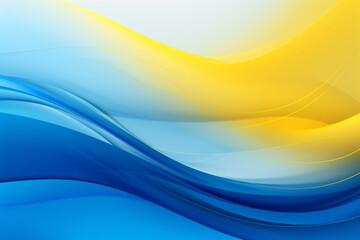 Wall Mural - yellow and blue abstract wave, background or pattern, creative design template
