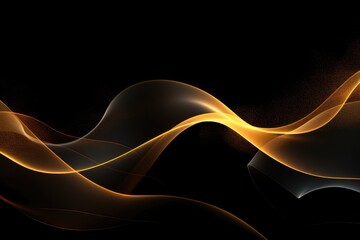 Poster - Dark abstract background with a glowing abstract waves, abstract background for wallpaper, AI Generated