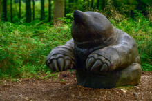 Wooden Mole Sculpture