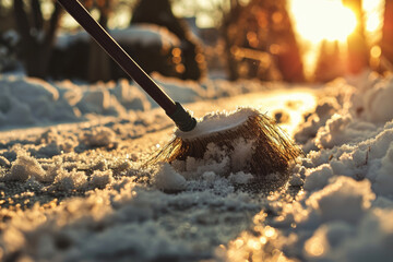 Wall Mural - snow removal tool broom