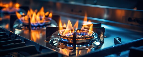 Photo of a stove burning with a large fire