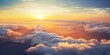 © AkimD - AI Generated. AI Generative. Aerial air sky clouds landscape background from top view. Graphic Art