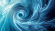 blue typhoon wave digital art on a black background