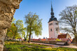 View of Tallinn in spring from the Danish King`s garden, Estonia