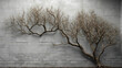Sztuka Natury: Drzewo Jak Obraz na Betonowej Tafli