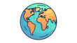 © artisttop - Flat planet Earth icon. Vector illustration for web banner, web and mobile, infographics