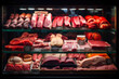 Variety of Fresh Meats Showcase