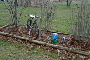 Sticker - Bicycle Decoration in a Garden