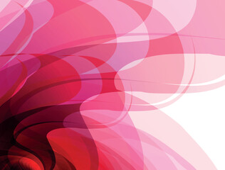 Poster - Abstract pink background with curved lines