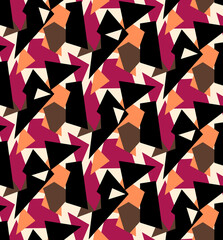 Poster - Seamless geometric pattern, sportive print.