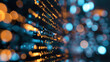 © 1st footage - close-up shot of programming code blurred in bokeh style