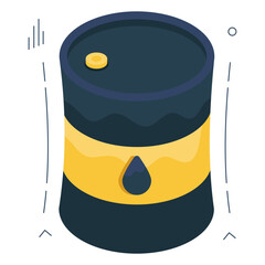 Poster - Editable design icon of oil drum