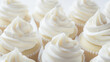 © spr0ut7 design - vanilla cupcakes with vanilla icing swirls on top, wrapped in a thin, fine semi-translucent white wrapper