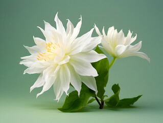 Wall Mural - Brahma flower in studio background, single brahma flower, Beautiful flower, ai generated image