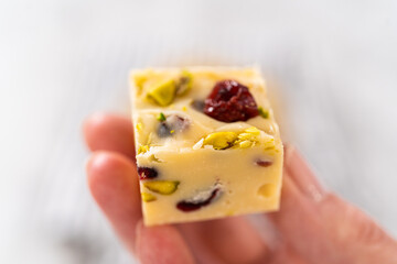 Wall Mural - Cranberry pistachio fudge