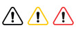 © Quirk Craft Studio - Caution warning signs set. Exclamation marks. Danger warning icon set.