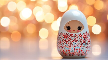 Matryoshka doll in Bokeh and Magical Effects