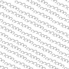Wall Mural - seamless pattern with rounded lines