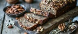 Fototapeta  - Nutrient-rich bread made from nuts and seeds