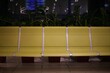 Yellow seating bench in airport