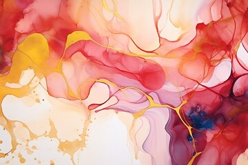 Leinwandbilder - Generative AI : Marble ink abstract art from exquisite original painting for abstract background