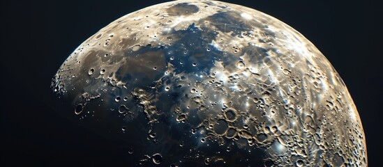 Wall Mural - gibbous moon in waxing phase.
