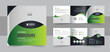 Conference square trifold brochure template, Creative square trifold brochure flyer layout vector