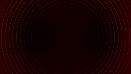 Wall Mural - background line circle neon glow wave animation black red for loop playback 4k 60fps video