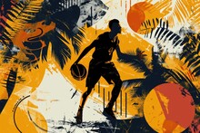 Basketball Sale Poster Fashion Trendy Collage Illustration --ar 3:2 --v 6 Job ID: 4ac2b3fc-12c7-453f-817c-4a7c250682c1