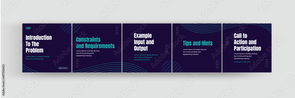 How to Instagram social media carousel template, programming and coding ...