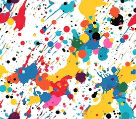 Canvas Print - Paint Splatter Seamless Pattern